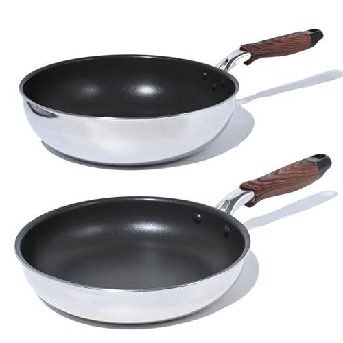 TOKYO LM フライパン チタンコート＋ふっ素樹脂塗膜加工 ノンスティック 高熱効率 こげつきにくい ガス火 IH対応 PFOA PFOS フリー 耐摩耗性試験75万回クリア (26cm×28cm/炒め鍋)